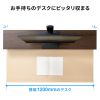 EMR-LCK12025M / eモニタ台（角脚・濃い木目天板）W1200×D250【受注生産品】