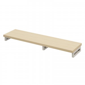 EMR-LCK12030LM / eモニタ台（角脚・薄い木目天板）W1200×D300【受注生産品】