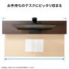 EMR-LCK12525LM / eモニタ台（角脚・薄い木目天板）W1250×D250【受注生産品】