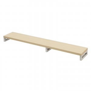 EMR-LCK15025LM / eモニタ台(角脚・薄い木目天板)W1500×D250【受注生産品】