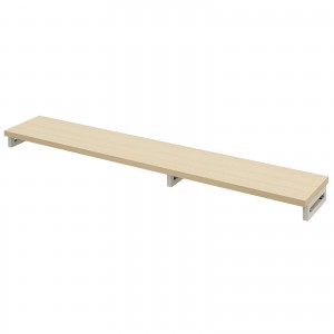 EMR-LCK18030LM / eモニタ台(角脚・薄い木目天板)W1800×D300【受注生産品】