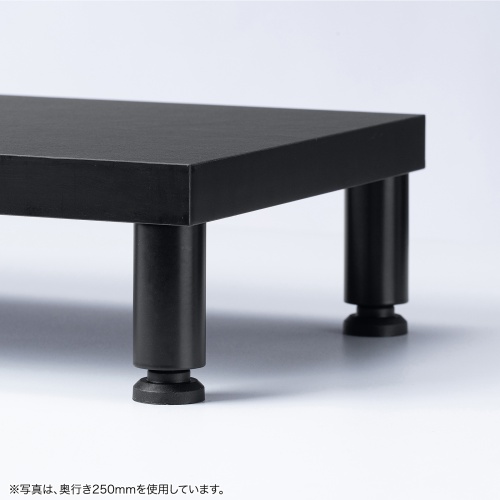 EMR-LCM12030BK / eモニタ台（丸脚・黒天板）W1200×D300【受注生産品】