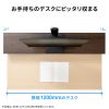 EMR-LCM12030M / eモニタ台（丸脚・濃い木目天板）W1200×D300【受注生産品】