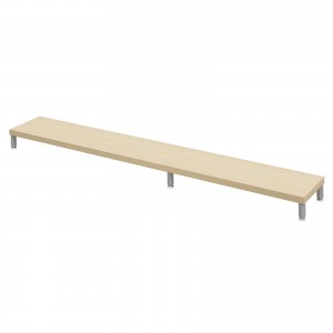 EMR-LCM17025LM / eモニタ台(丸脚・薄い木目天板)W1700×D250【受注生産品】