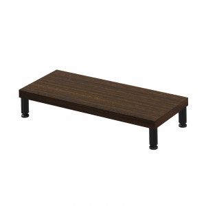 EMR-LCM6025M / eモニタ台(丸脚・濃い木目天板)W600×D250【受注生産品】