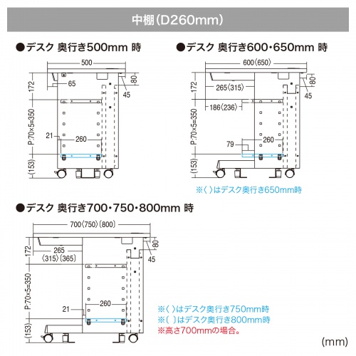 EN-1203GY / 中棚W1200mm用（グレー・D260mm）