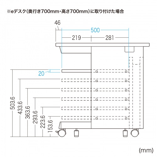 EN-755BK / 中棚W750mm用（ブラック・D500mm）【受注生産品】