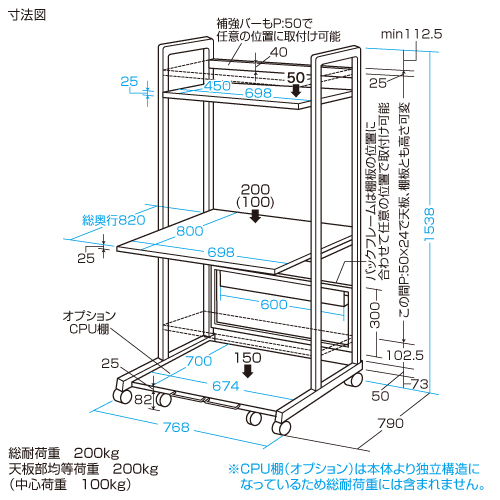 ER-75 / eラック(W750×D820mm)