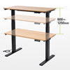 ERD-C12060LM 電動昇降デスク(幅1200mm・薄い木目) ERD-C12060LM / 電動昇降デスク(幅1200mm・薄い木目)