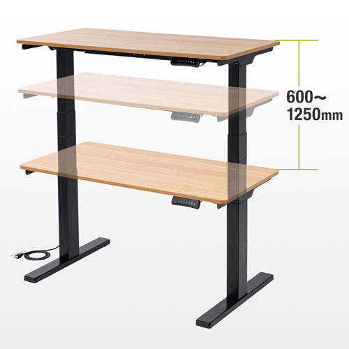 ERD-C12060LM / 電動昇降デスク（幅1200mm・薄い木目）
