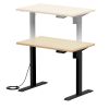ERD-ER10060BKLM / e電動昇降デスク（薄い木目＋ブラック）W1000×D600【受注生産品】