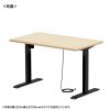 ERD-ER12065BKLM / e電動昇降デスク（薄い木目＋ブラック）W1200×D650【受注生産品】