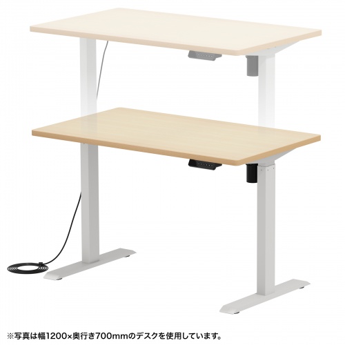 ERD-ER12560LM / e電動昇降デスク（薄い木目）W1250×D600【受注生産品】