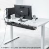 ERD-ER13060BKLM / e電動昇降デスク（薄い木目＋ブラック）W1300×D600【受注生産品】