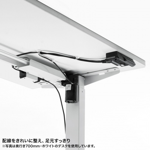 ERD-ER13065BKLM / e電動昇降デスク（薄い木目＋ブラック）W1300×D650【受注生産品】
