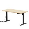 ERD-ER14070BKLM / e電動昇降デスク（薄い木目＋ブラック）W1400×D700【受注生産品】
