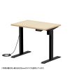 ERD-ER9065BKLM / e電動昇降デスク（薄い木目＋ブラック）W900×D650【受注生産品】