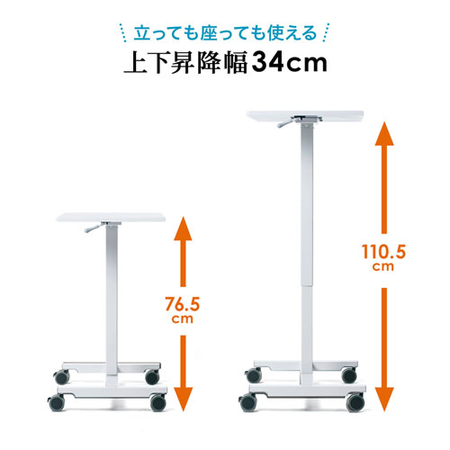 ERD-GAP1W / パーソナルガス昇降デスク（天板サイズ幅620mm×奥行き430mm）