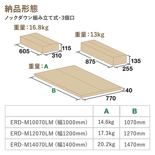 ERD-M10070LM / 電動上下昇降デスク（W1000×D700mm・薄い木目）