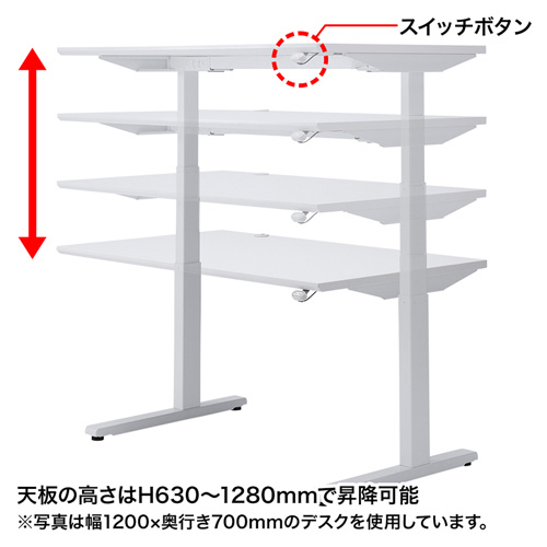 ERD-M14080 / 電動上下昇降デスク（W1400×D800mm）