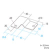 ERD-QL1 ERD-Mシリーズ用床固定金具 ERD-QL1 / ERD-Mシリーズ用床固定金具