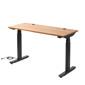 ERD-TW12050LM / 電動上下昇降デスク(W1200×D500mm・薄い木目/オーク)