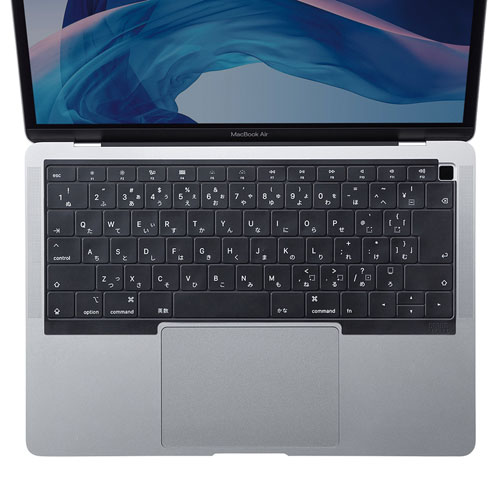 FA-SMACBA13RBK / MacBook Air 13.3インチ Retinaディスプレイ用シリコンキーボードカバー（ブラック）