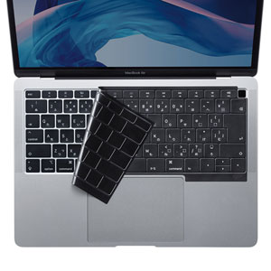 FA-SMACBA13RBK / MacBook Air 13.3インチ Retinaディスプレイ用シリコンキーボードカバー(ブラック)