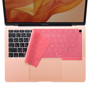 FA-SMACBA13RP / MacBook Air 13.3インチ Retinaディスプレイ用シリコンキーボードカバー(ピンク)