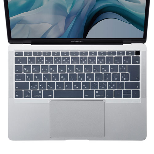 FA-SMACBA13R / MacBook Air 13.3インチ Retinaディスプレイ用シリコンキーボードカバー（クリア）