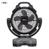 FAN-W1BK / 大型作業用ファン（充電式・自動首振り機能付き）