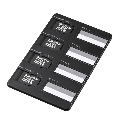 FC-MMC12BK / microSDスリムカードケース（ブラック）