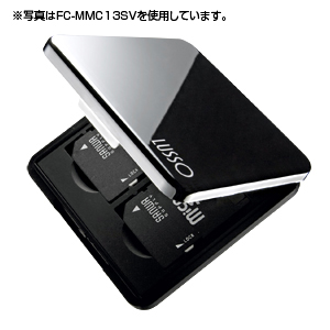 FC-MMC13R / SDカード、microSDカードケース（メッキレッド）