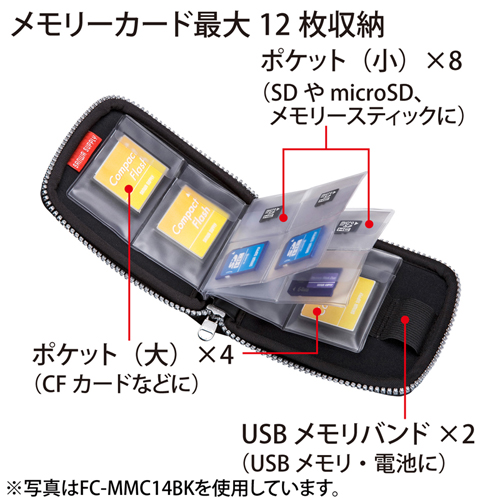 FC-MMC14BR / ネオプレンマルチメモリーカードケース（ブラウン）