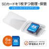 FC-MMC24SD メモリーカードクリアケース(SDカード用・帯電防止タイプ・6個セット) FC-MMC24SD / メモリーカードクリアケース(SDカード用・帯電防止タイプ・6個セット)