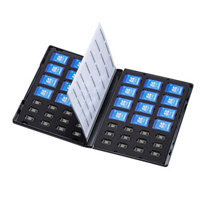 FC-MMC28SDM / DVDトールケース型メモリーカード管理ケース(SDカード、microSDカード用)