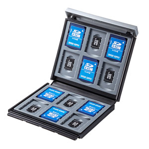 FC-MMC4BKN / SD・microSDカードケース(ブラック)