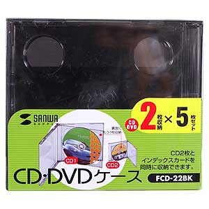 FCD-22BK / CD・DVDケース（ブラック）