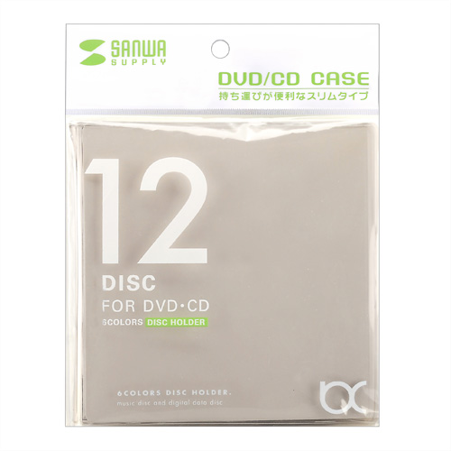 FCD-CL12BK / DVD・CDケース（クリアブラック）