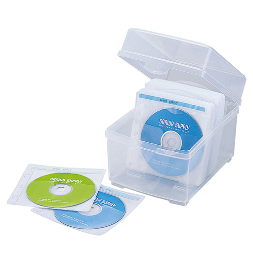 FCD-FBOX100 / 不織布付CD・DVDケース(50枚セット)