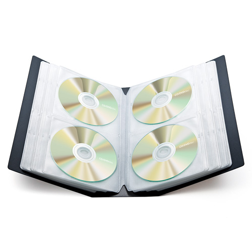 FCD-FL120BK / DVD・CDファイルケース（120枚収納・ブラック）