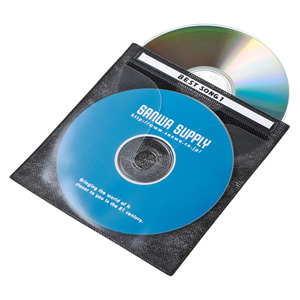 FCD-FN100BKN / DVD・CD不織布ケース(100枚入り・ブラック)