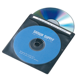 FCD-FN120BK / CD・DVD用不織布ケース(120枚セット・ブラック)