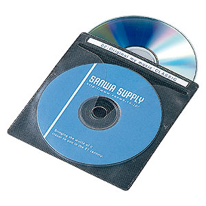 FCD-FN300BK / CD・DVD用不織布ケース（300枚セット・ブラック）