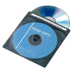 FCD-FN300BK / CD・DVD用不織布ケース(300枚セット・ブラック)