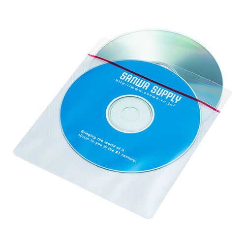 FCD-FT50W【裏面シール付DVD・CD不織布ケース（ティアテープ付・50枚