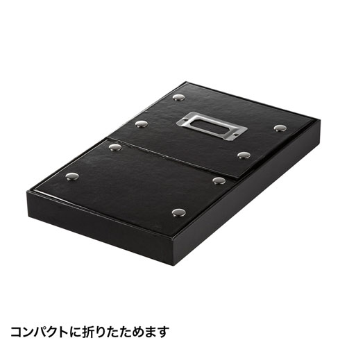 FCD-MT3BKN / 組み立て式CD BOX（ブラック・W165mm）