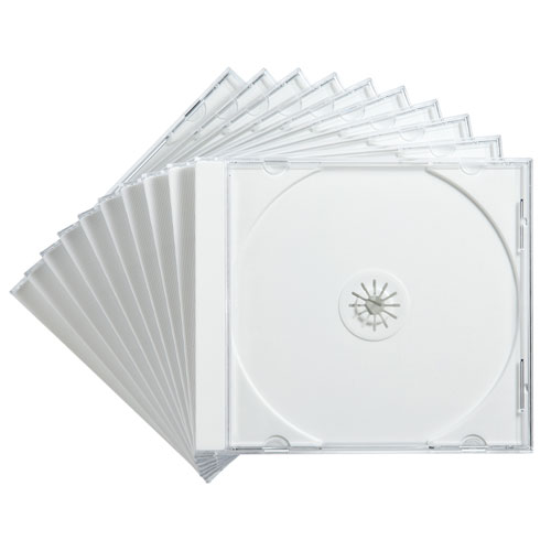FCD-PN10WN【Blu-ray・DVD・CDケース（10枚セット・ホワイト 