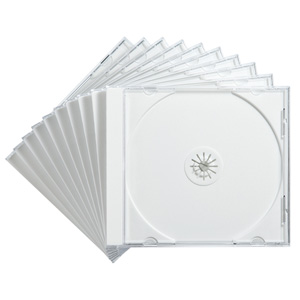 FCD-PN10W / DVD・CDケース(10枚セット・ホワイト)