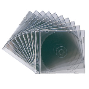 FCD-PU10BK / DVD・CDケース(10枚セット・クリアブラック)